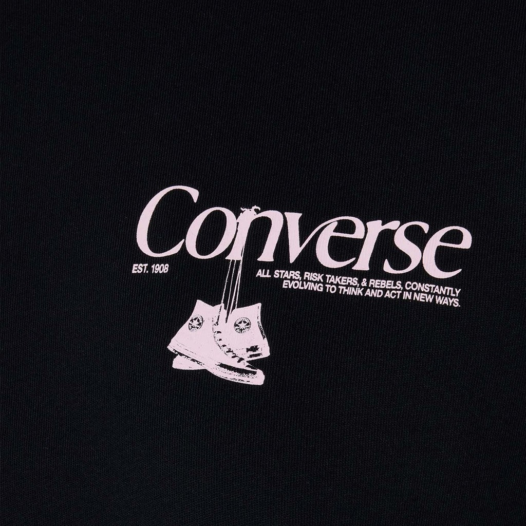 Converse Tweekleurig T-shirt met logo – Zwart