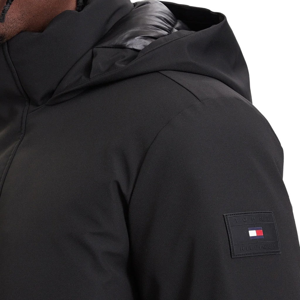 Tommy Hilfiger Gewatteerde jas met capuchon – Zwart