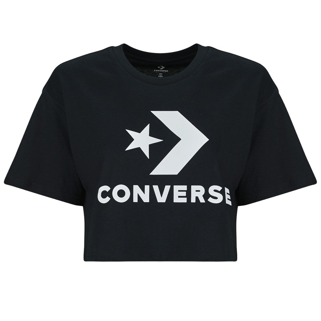 Converse Cropped T-shirt met logo – Zwart