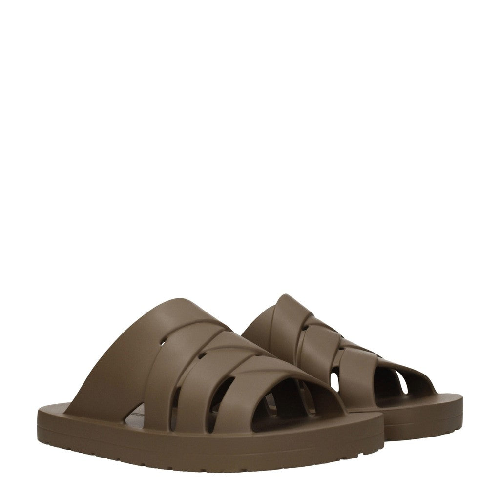 Bottega Veneta Rubberen herensandalen met open neus – Groen