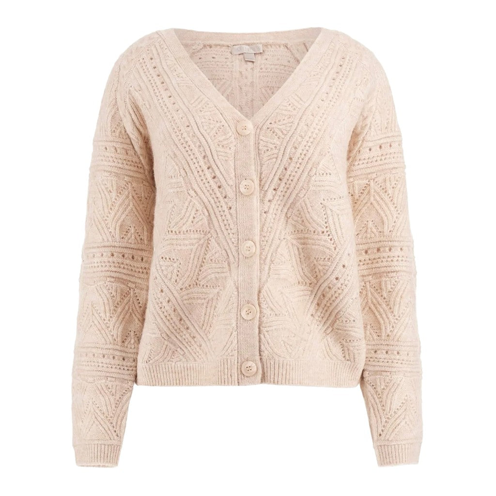 Guess Luchtig vest met V-hals en knoopsluiting – Wit