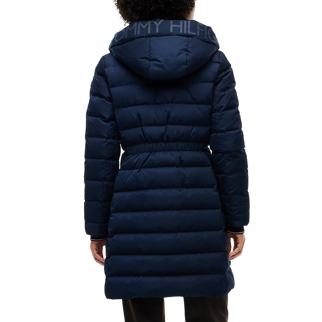 Tommy Hilfiger Gewatteerde jas met capuchon – Blauw