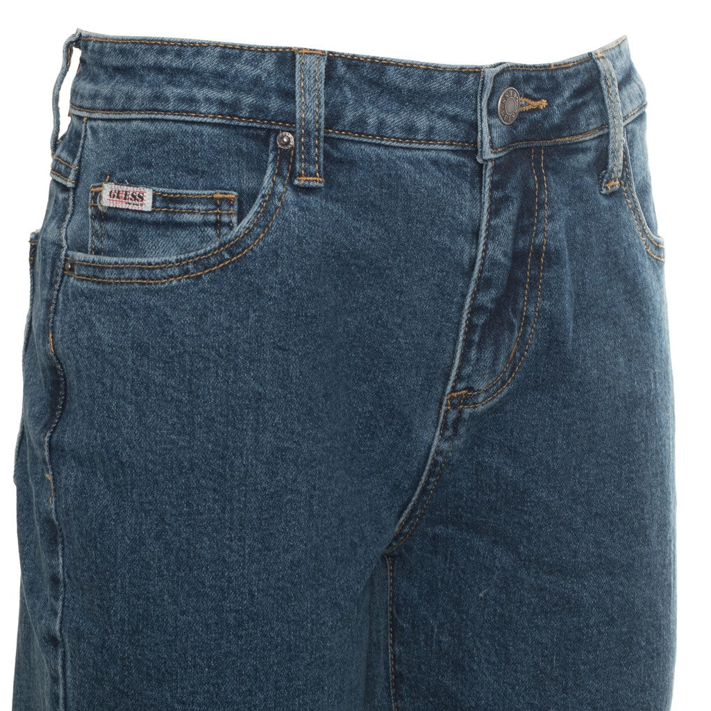 Guess Jeans met logo en vijf zakken – Middenblauw