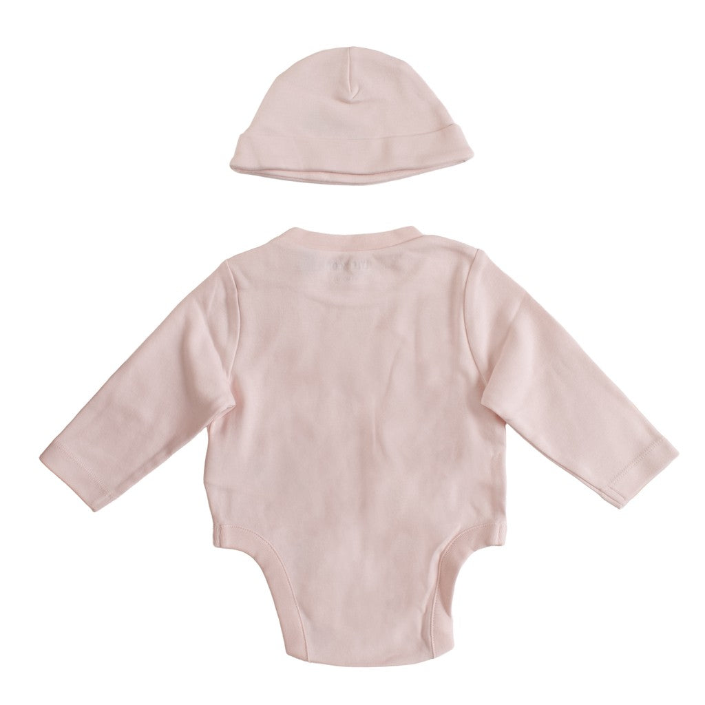Lyle & Scott Kids Rompertje met muts – Lichtroze