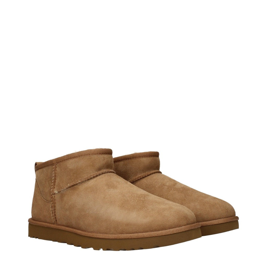 Ugg Classic Ultra Mini Enkellaarzen – Beige / Bruin