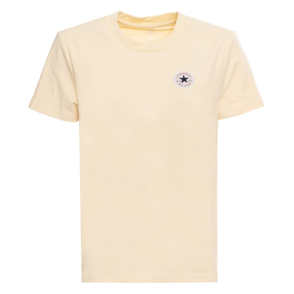 Converse T-shirt met ronde hals en logo – Lichtgeel