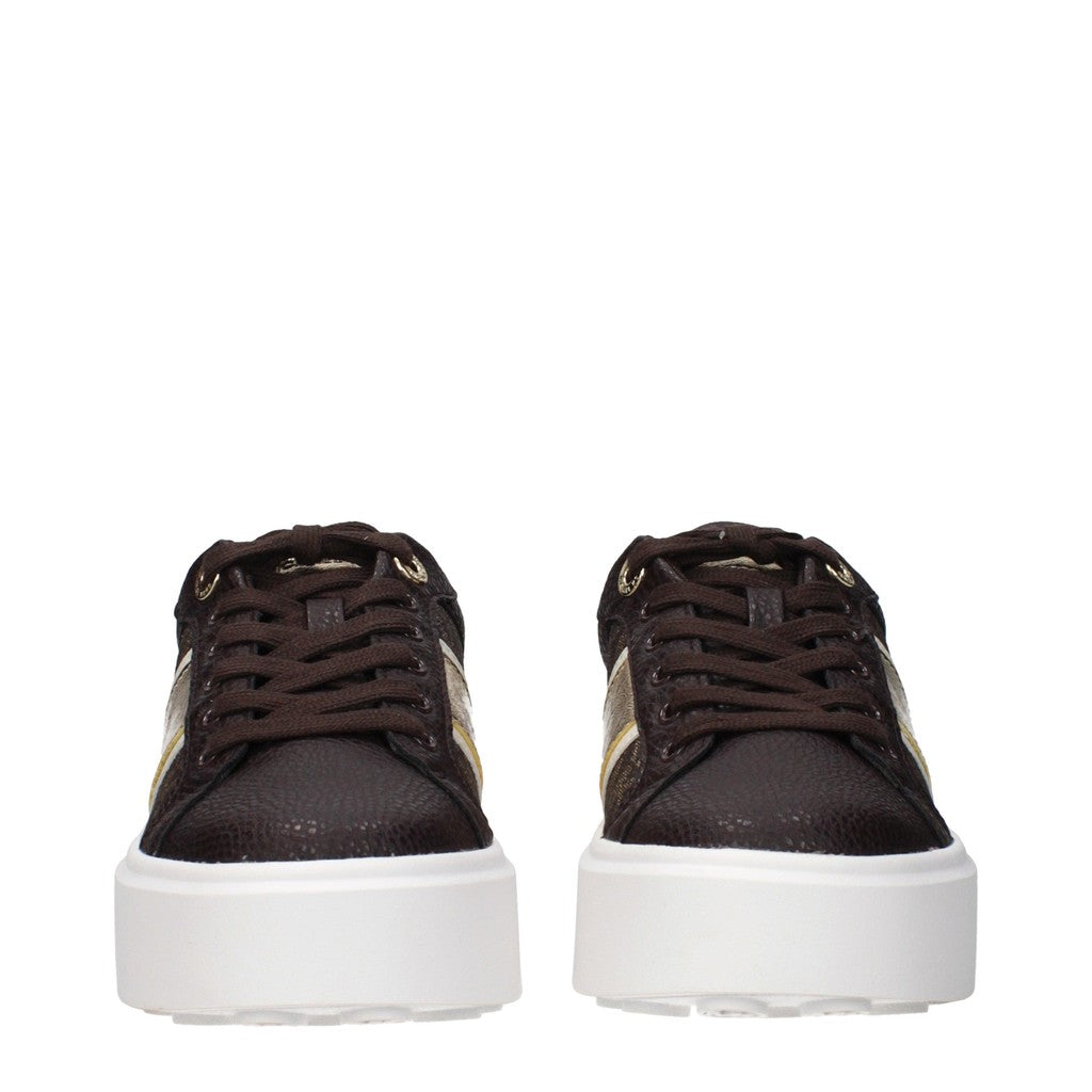 Michael Kors Romey Sneakers met vetersluiting – Bruin