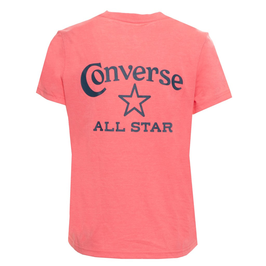 Converse Tweekleurig T-shirt met logo – Koraal