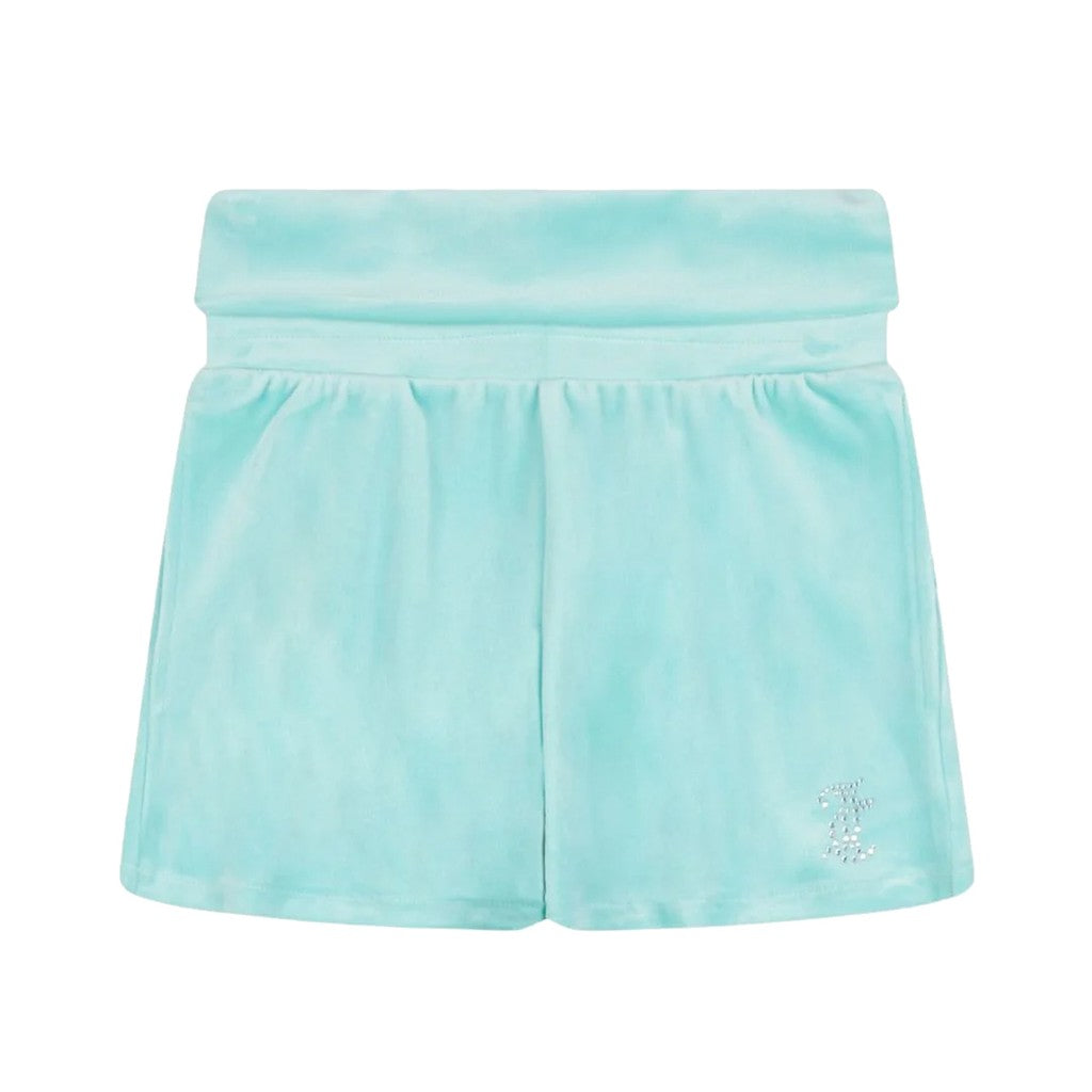Juicy Couture Kids Short met strass-logo – Mintgroen