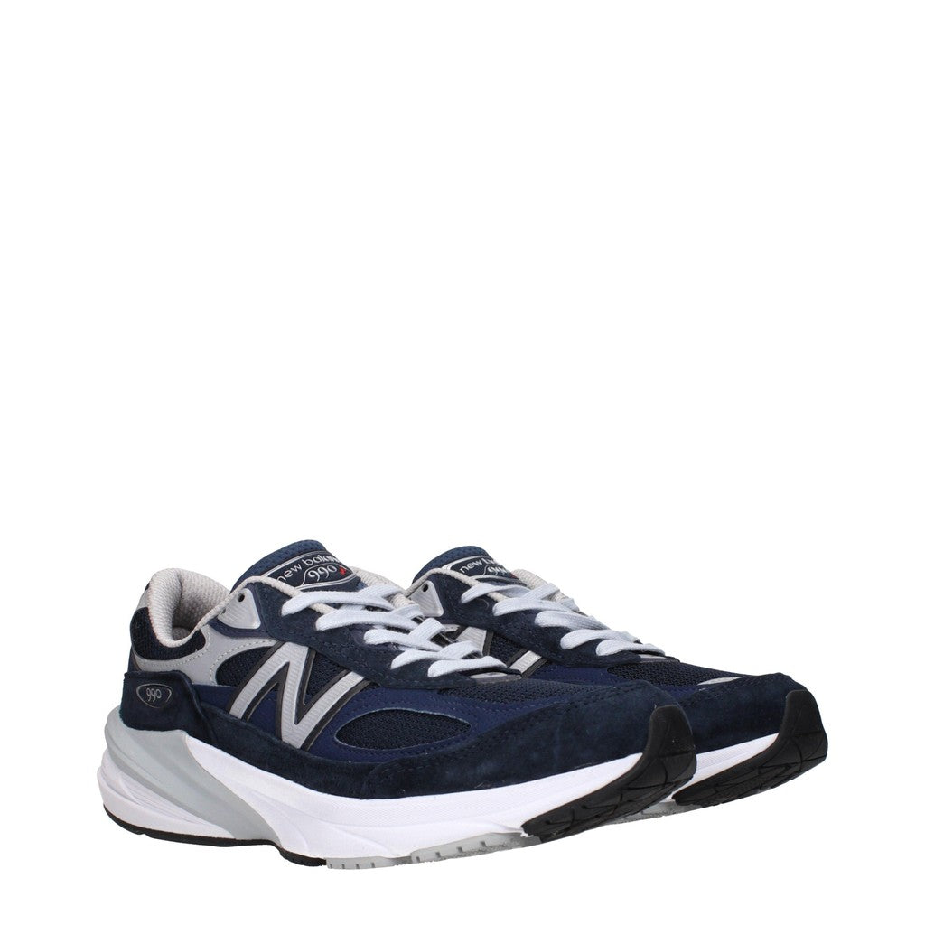 New Balance 990v6 Sneakers van suède en stof – Blauw / Zilver
