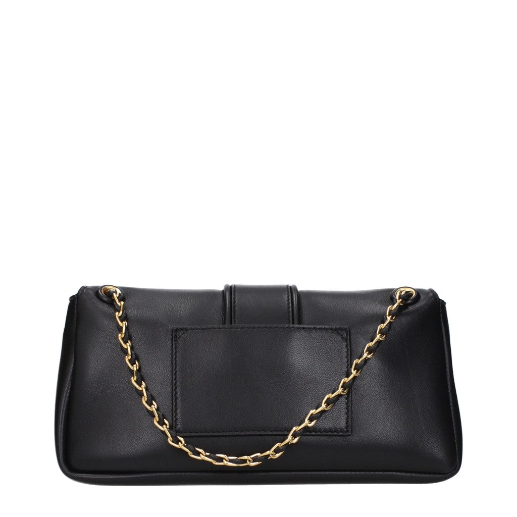 Jacquemus Bambino Chaine Leren schoudertas met magneetsluiting – Zwart