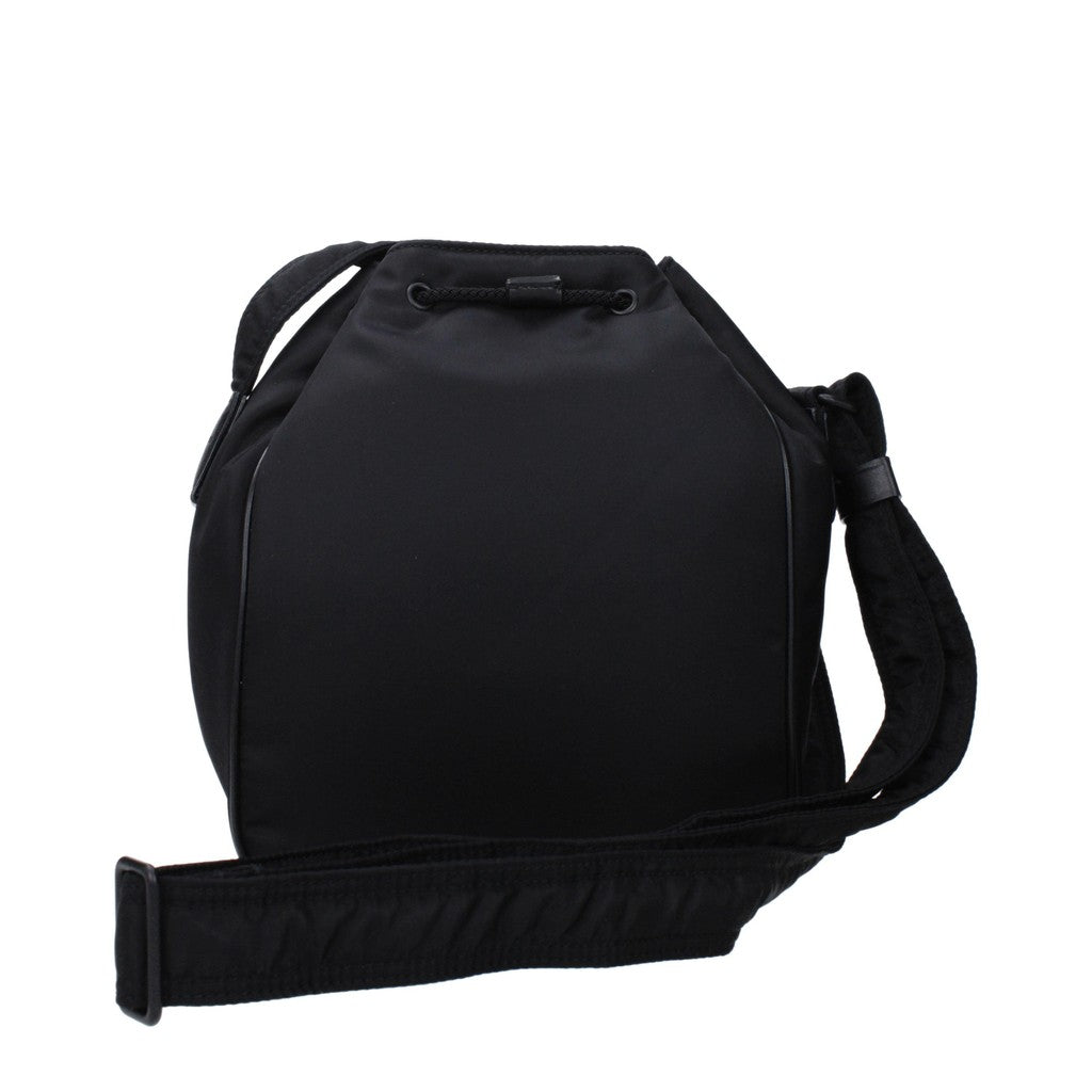 Saint Laurent Niki Crossbodytas van stof en leer – Zwart