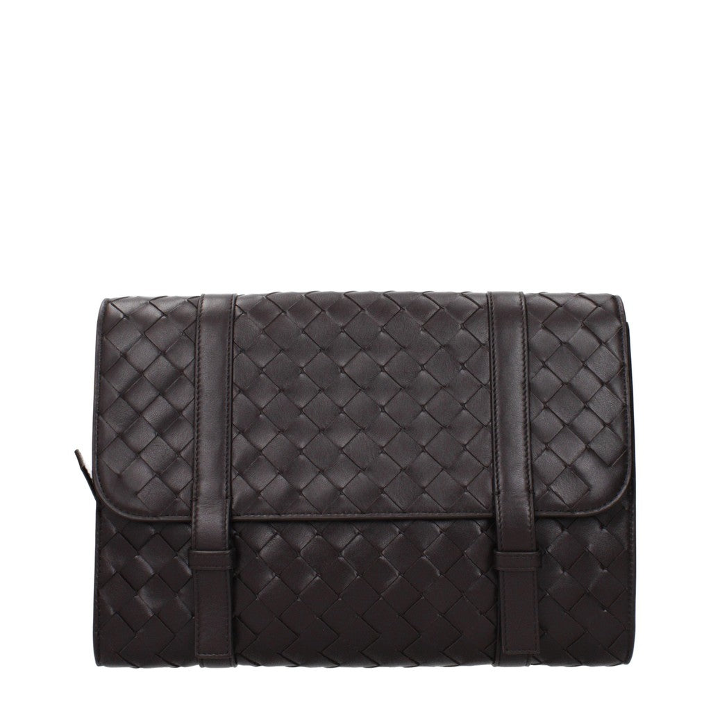 Bottega Veneta Ruime leren crossbodytas – Bruin