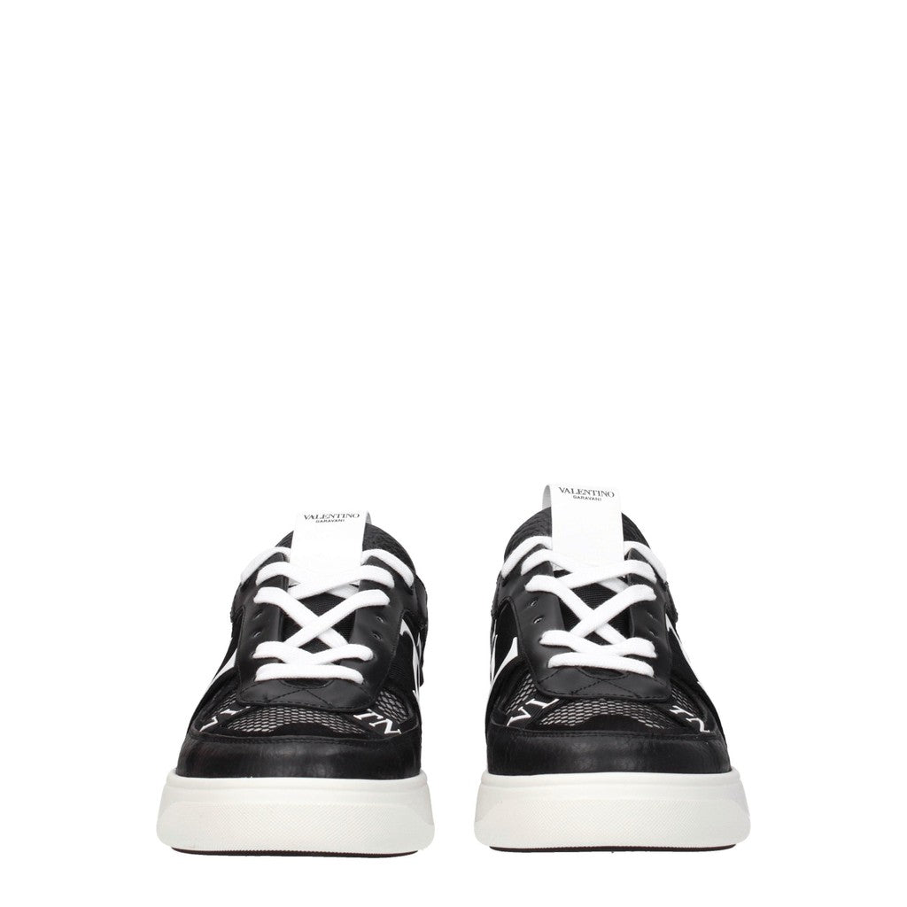 Valentino Garavani Leren sneakers met ronde neus – Zwart / Wit