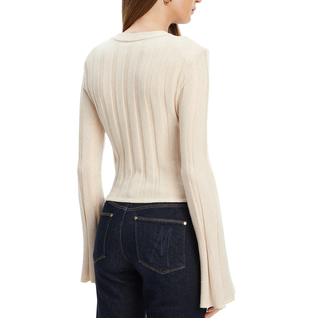 Guess Gebreide trui met ronde hals – Beige