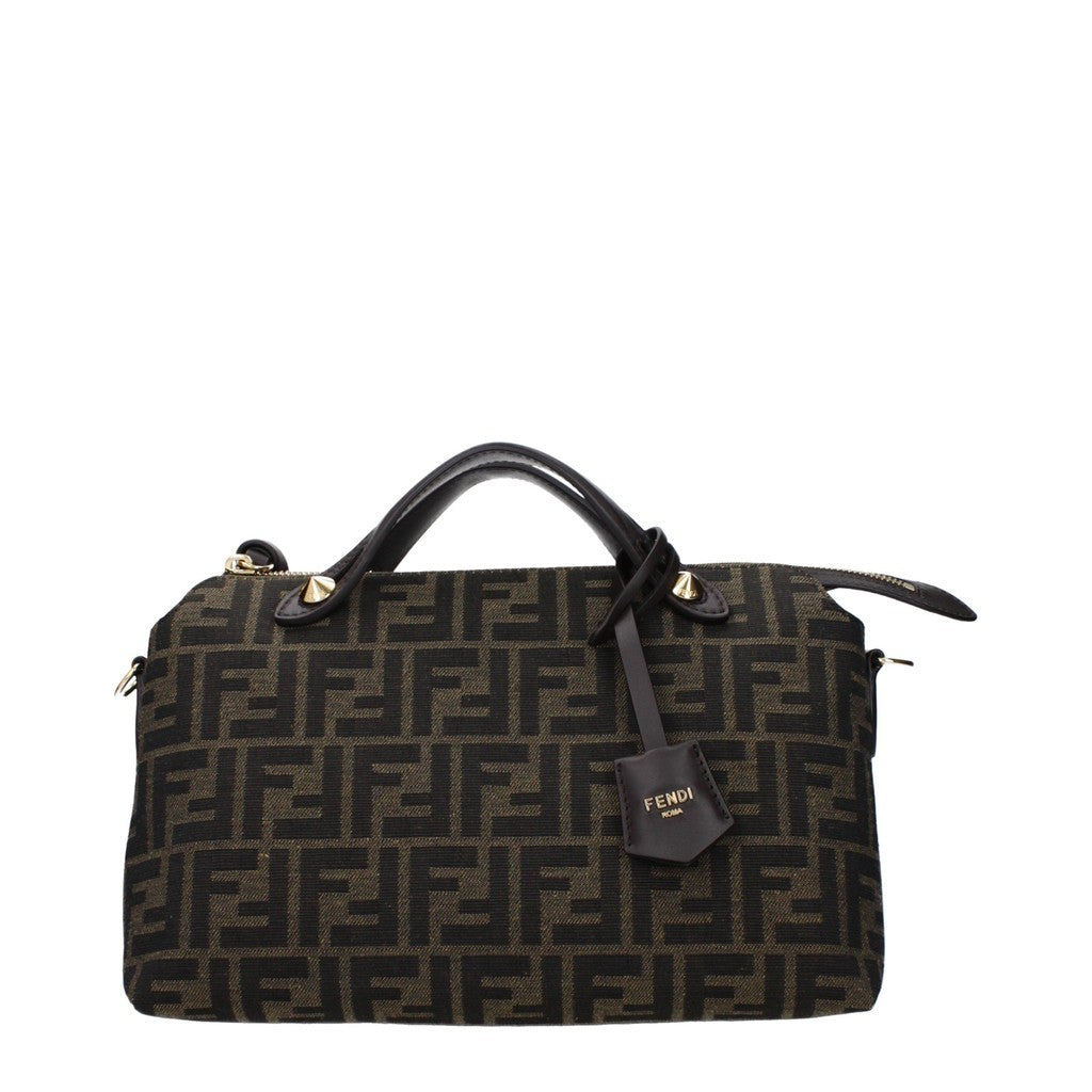 Fendi By The Way Handtas Medium van stof en leer – Bruin