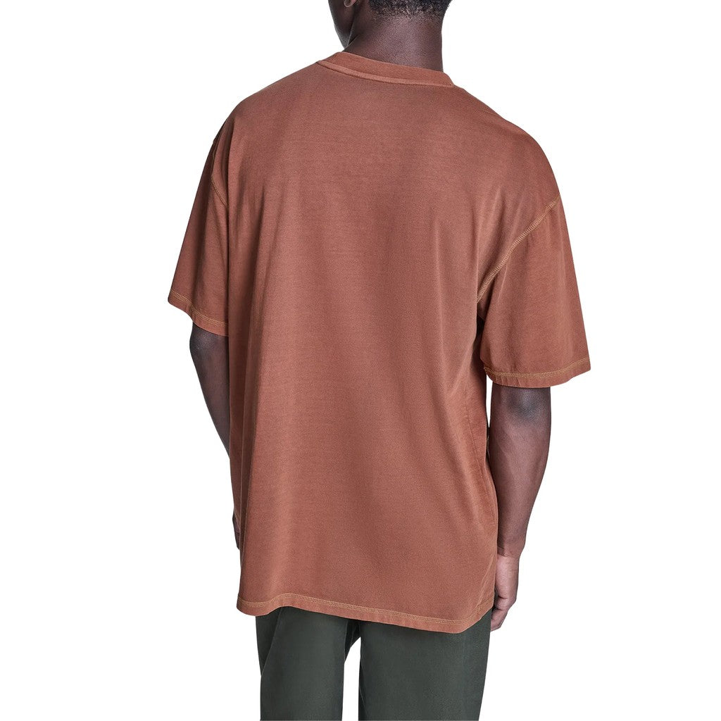 Converse T-shirt met ronde hals en geborduurd logo – Bruin