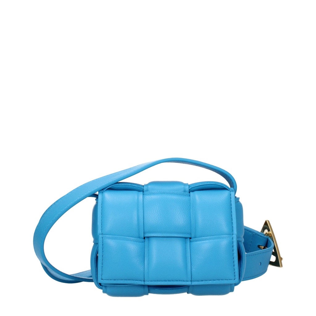 Bottega Veneta Mini crossbodytas van leer – Blauw