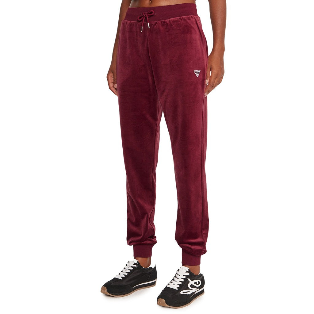 Guess Broek met trekkoord en twee zakken Dames – Bordeaux