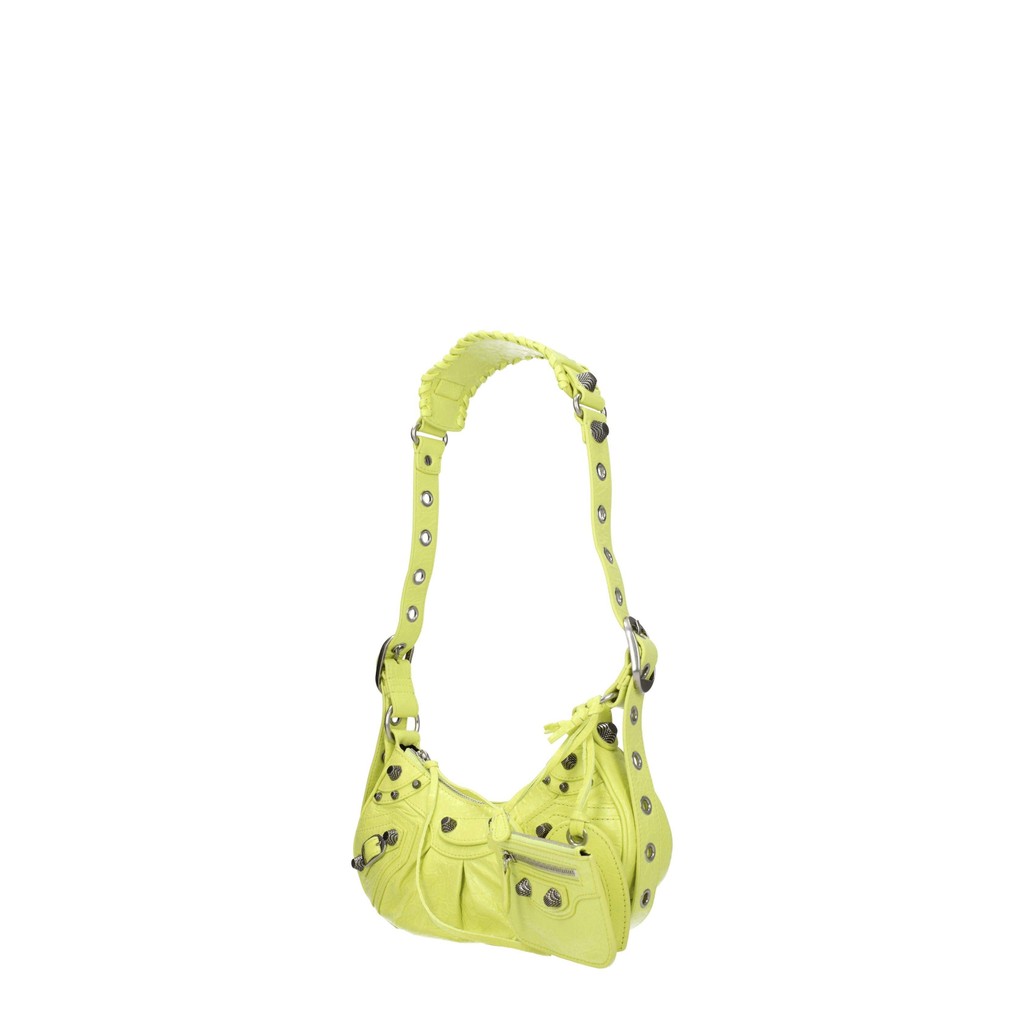 Balenciaga Le Cagole XS Schoudertas van leer – Limegroen