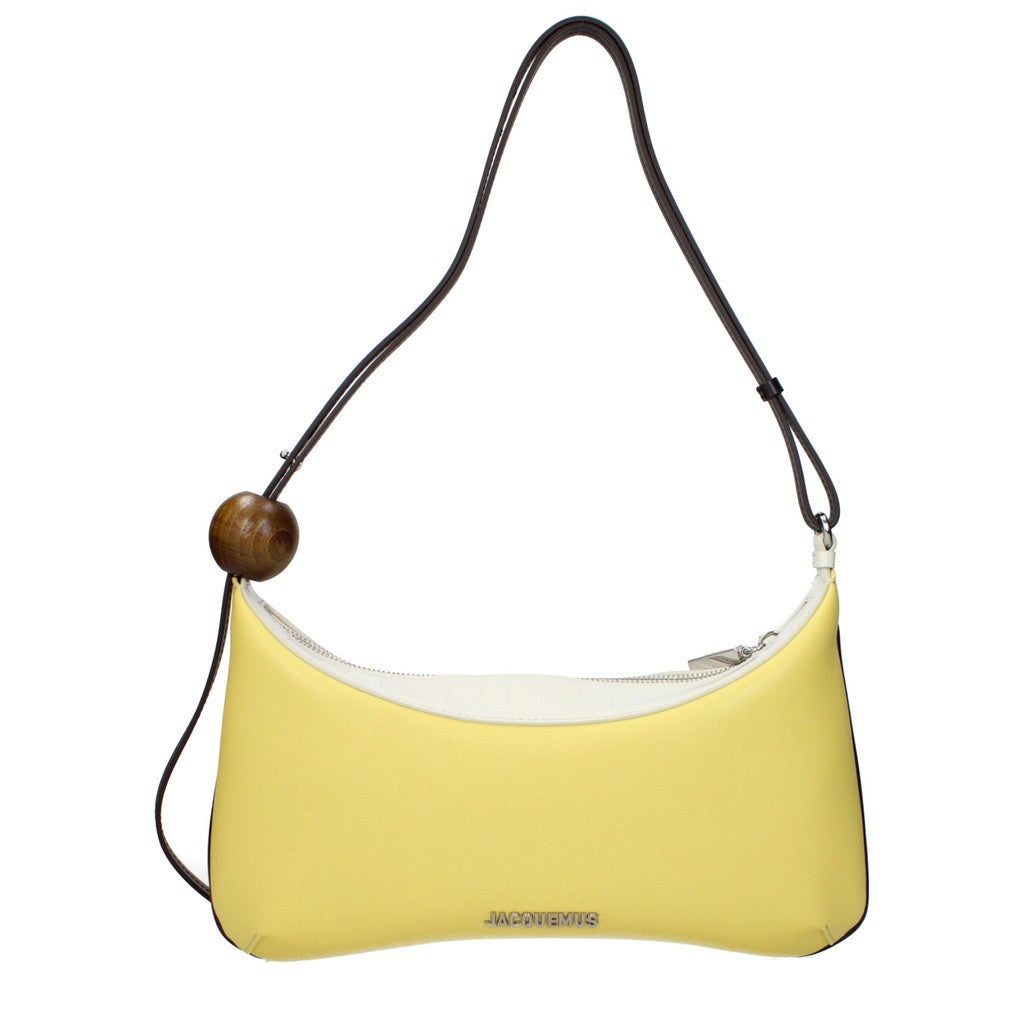 Jacquemus Large Bisou Perle Schoudertas – Geel