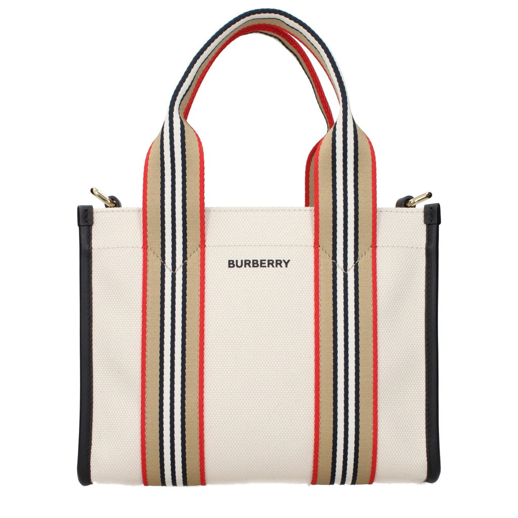 Burberry Crossbodytas van stof en leer – Beige