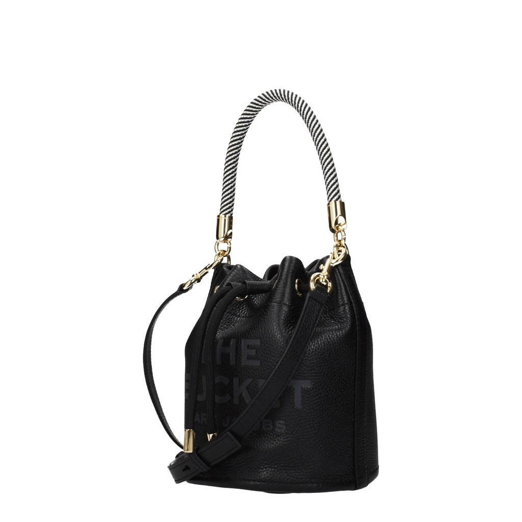 Marc Jacobs Ruime leren crossbodytas – Zwart
