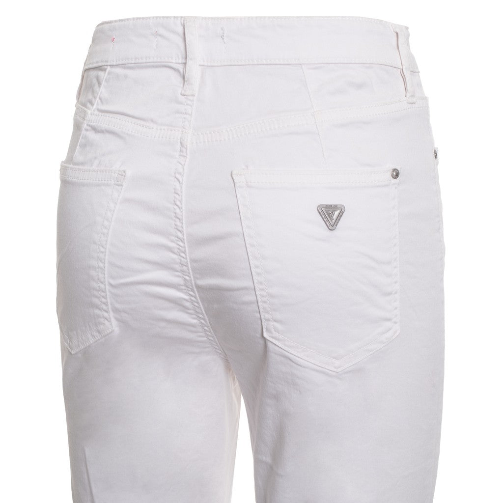 Guess Broek met vier zakken en logo – Wit