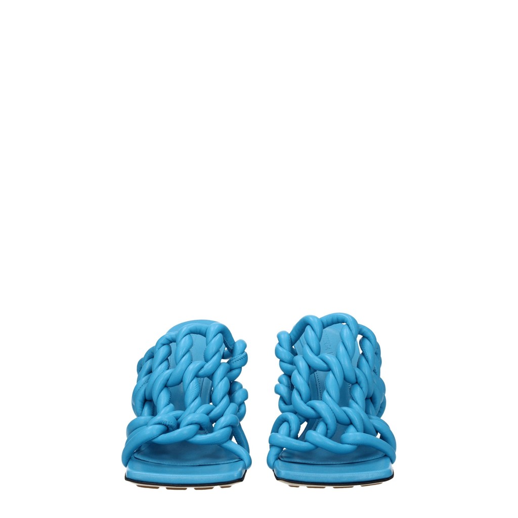 Bottega Veneta Leren sandalen met hak – Turquoise