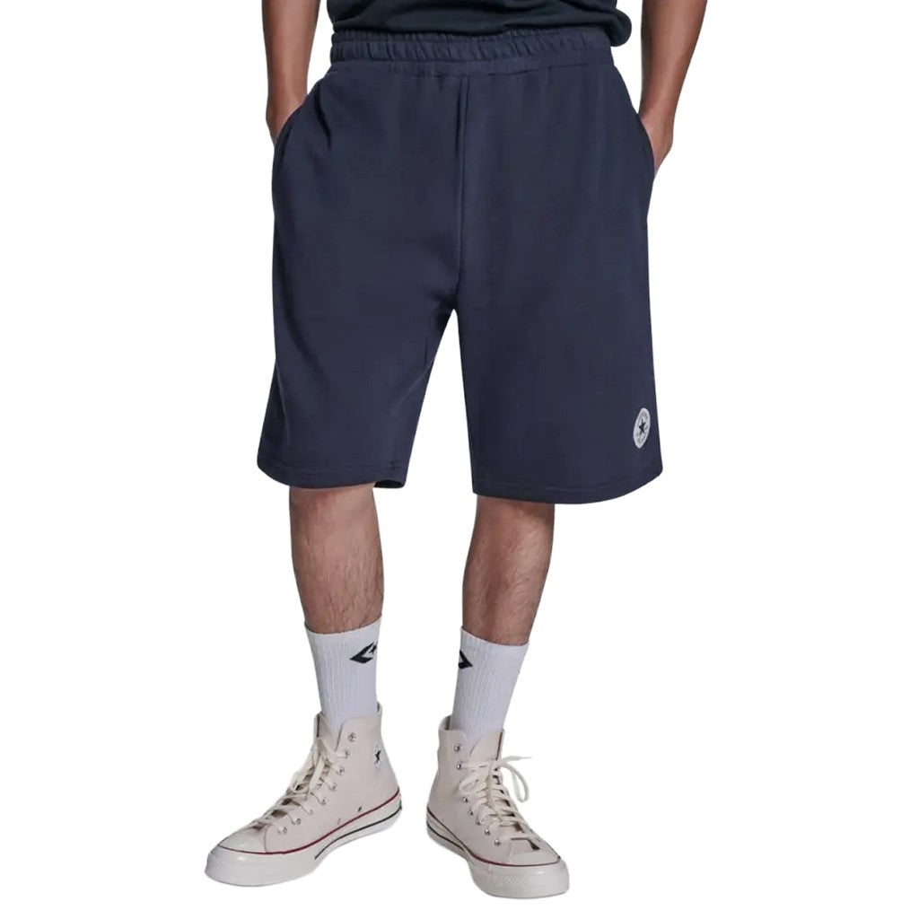 Converse Bermuda short met trekkoord en logo – Marineblauw