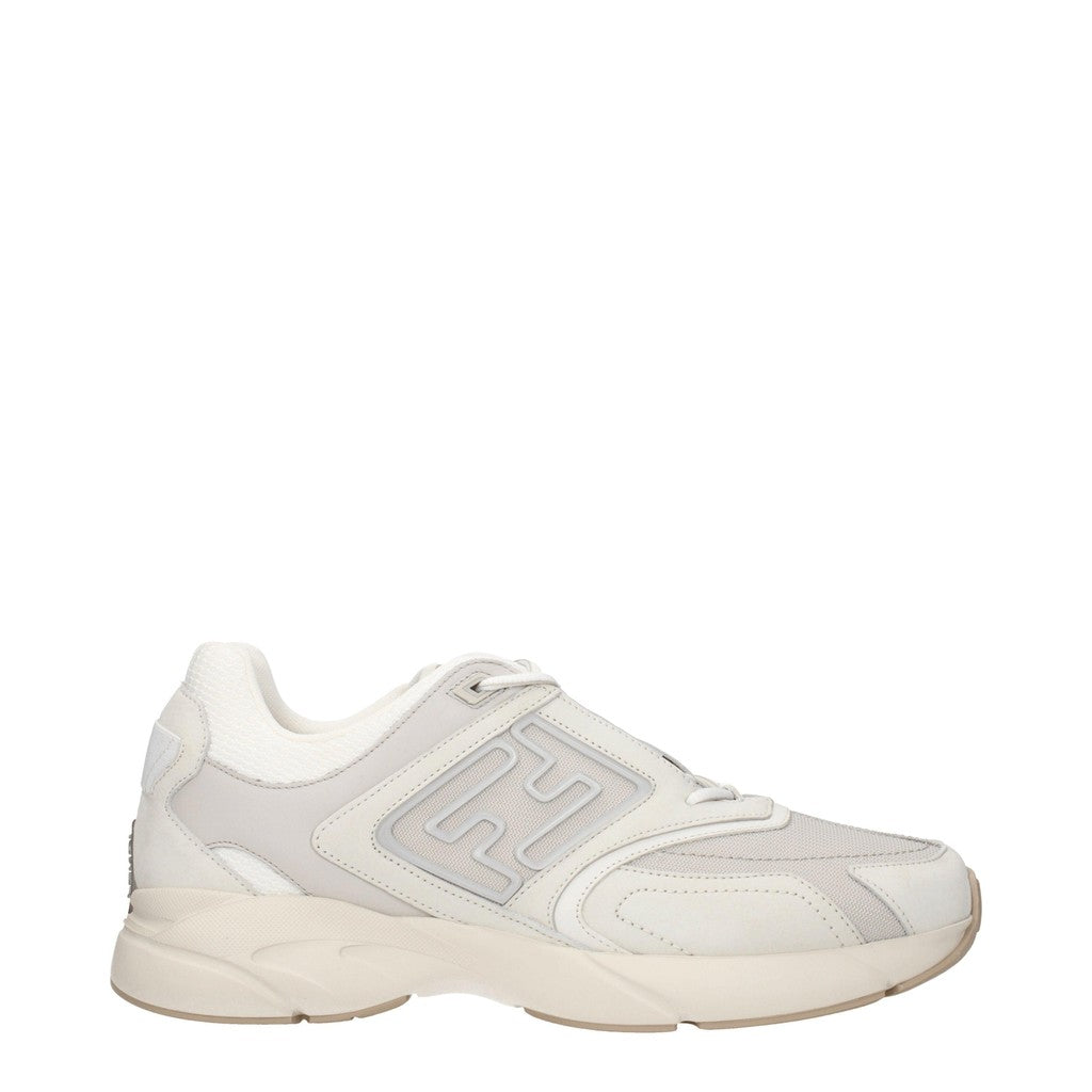Fendi Sneakers van suède en stof – Beige
