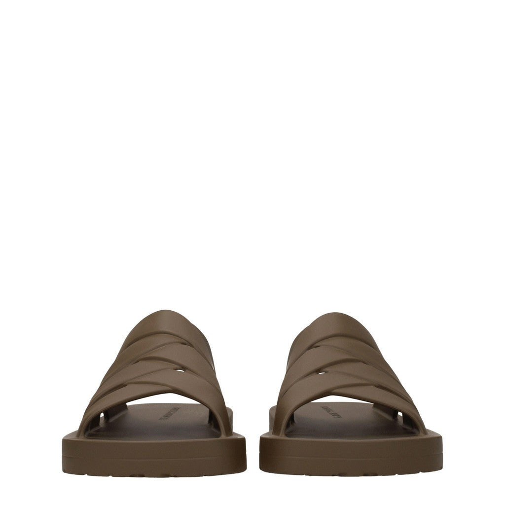 Bottega Veneta Rubberen herensandalen met open neus – Groen