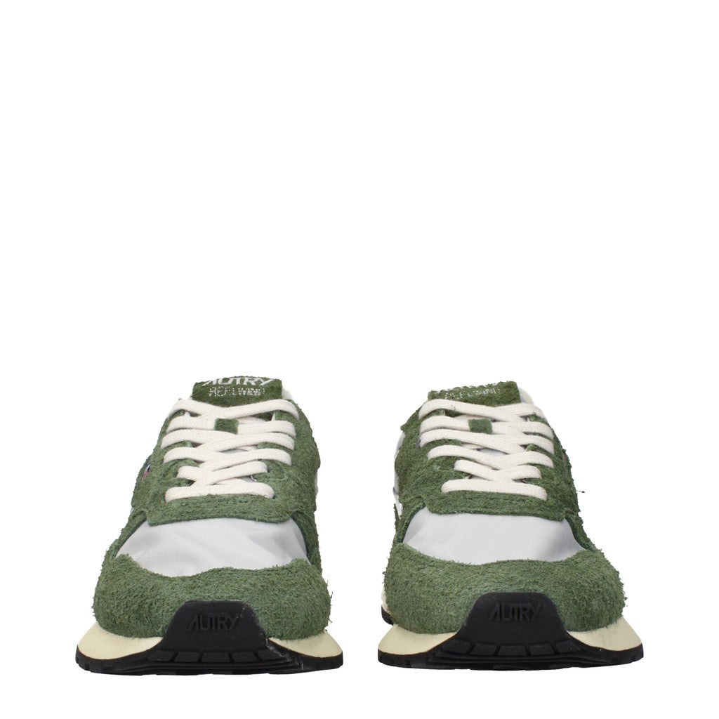 Autry Reelwind Sneakers van suède, textiel en leer – Groen / Grijs