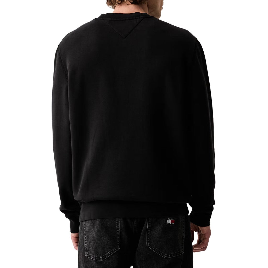 Tommy Jeans Regular Fit Sweater met fleece binnenkant – Zwart