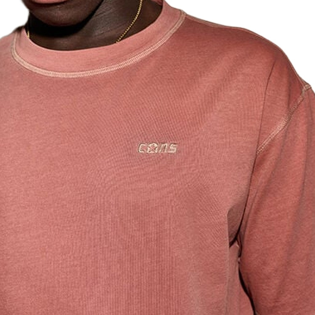 Converse T-shirt met ronde hals en geborduurd logo – Oranje