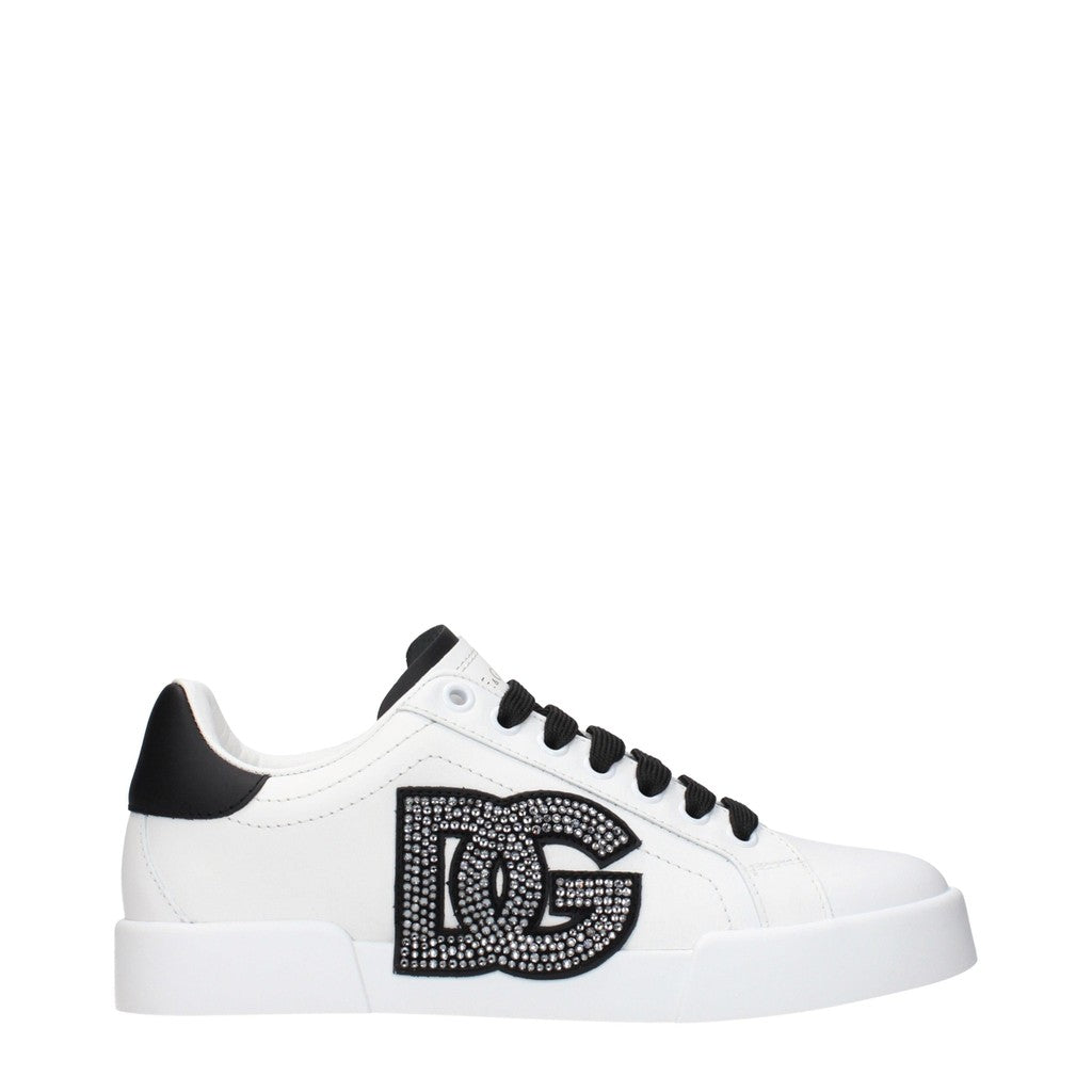 Dolce & Gabbana Sneakers met veters – Wit / Zwart