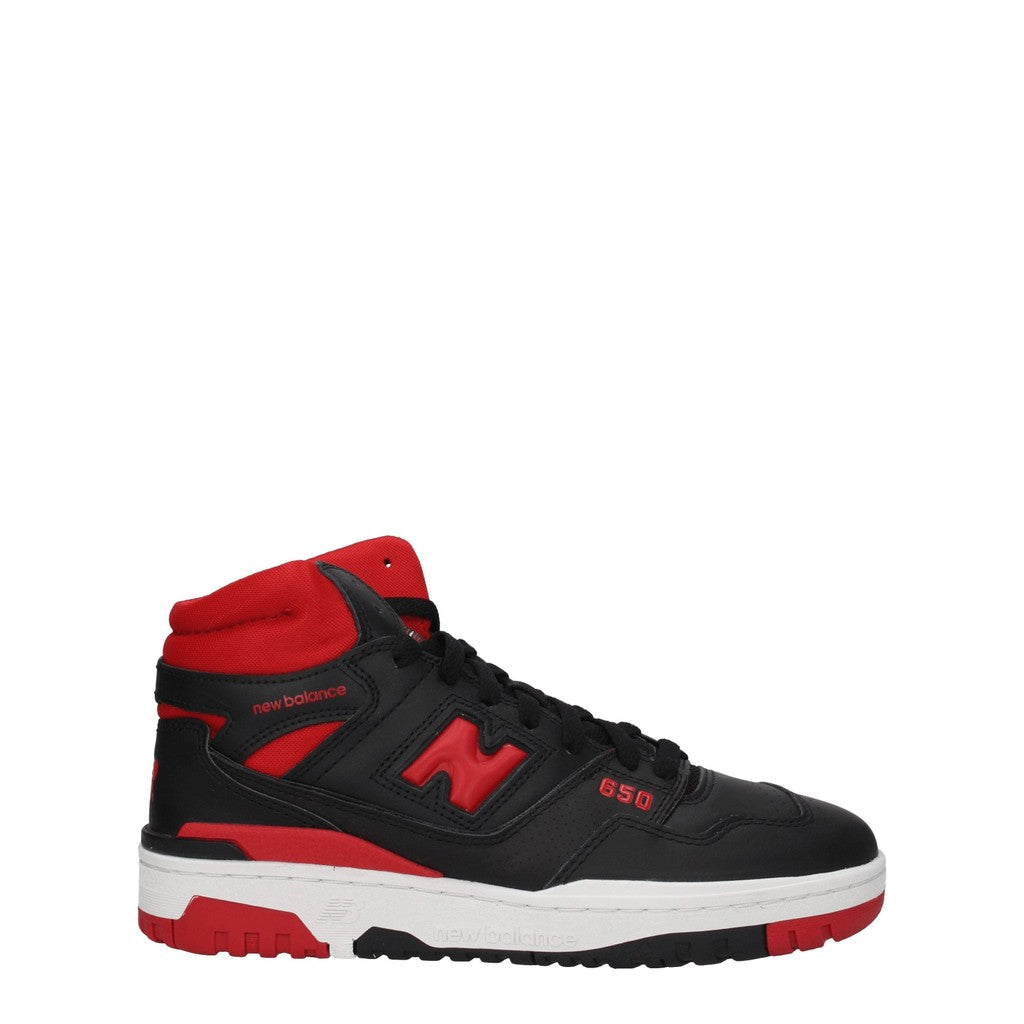 New Balance 650 Sneakers van leer en stof – Zwart / Rood