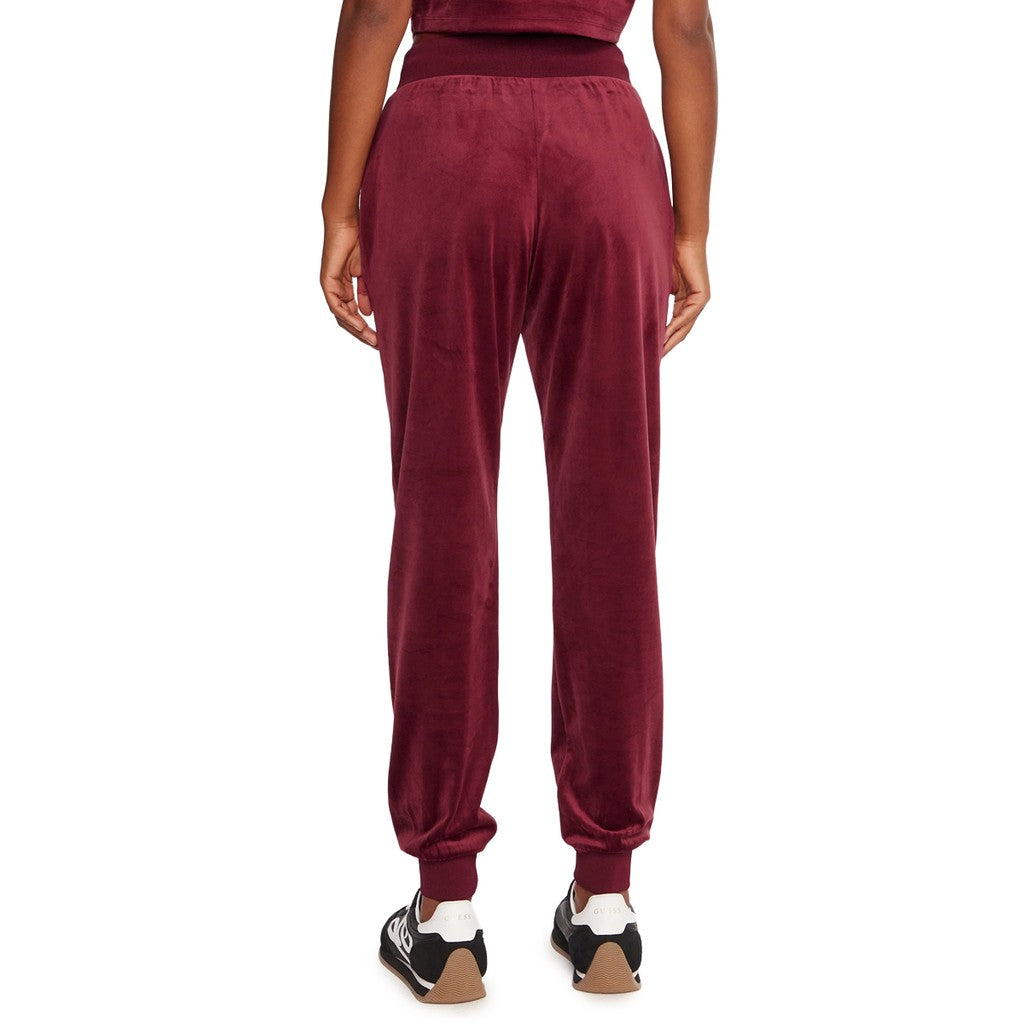 Guess Broek met trekkoord en twee zakken Dames – Bordeaux