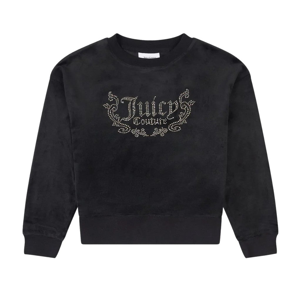 Juicy Couture Kids Sweatshirt met strass-logo – Zwart