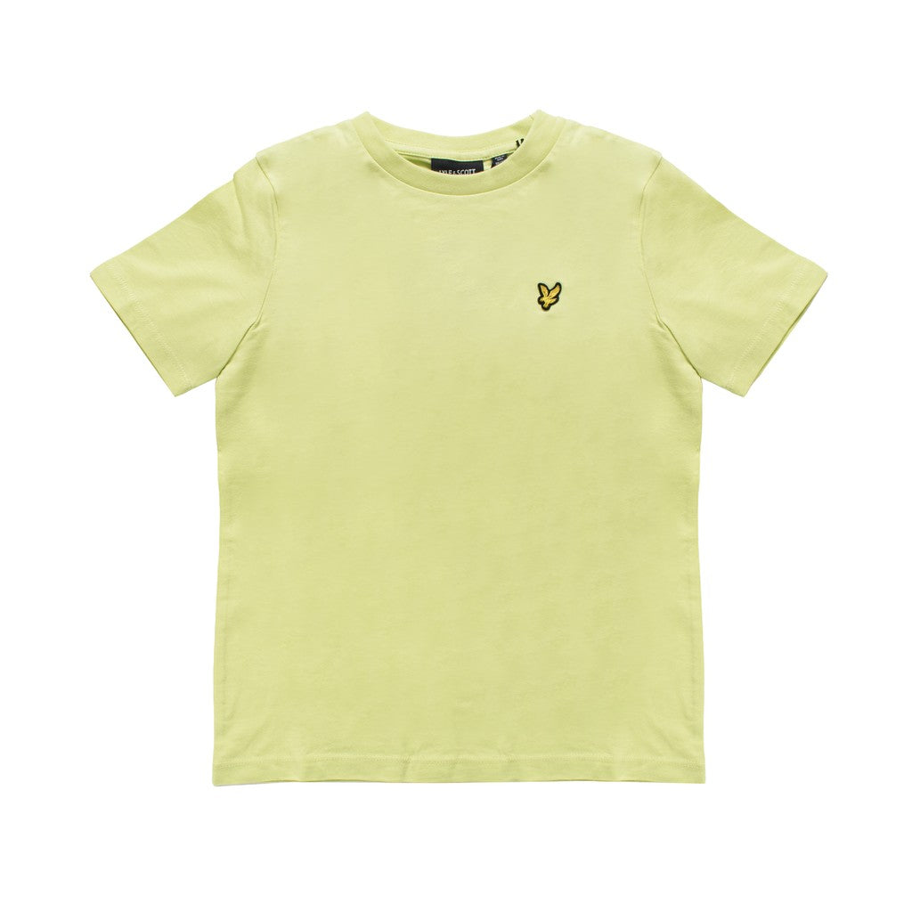 Lyle & Scott Kids T-shirt met ronde hals en logo – Lichtgeel