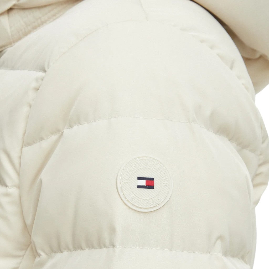 Tommy Hilfiger Gewatteerde jas met capuchon – Beige