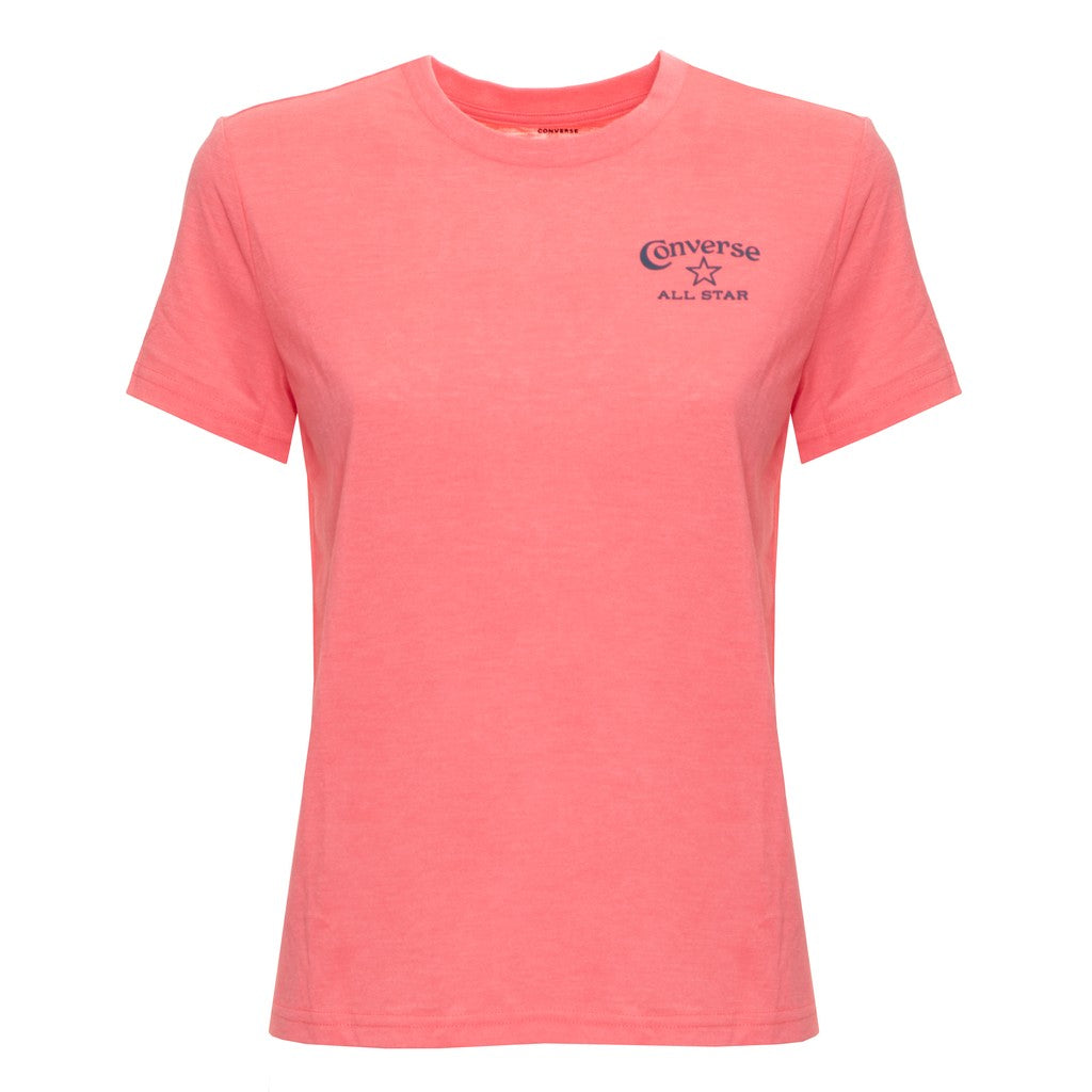 Converse Tweekleurig T-shirt met logo – Koraal
