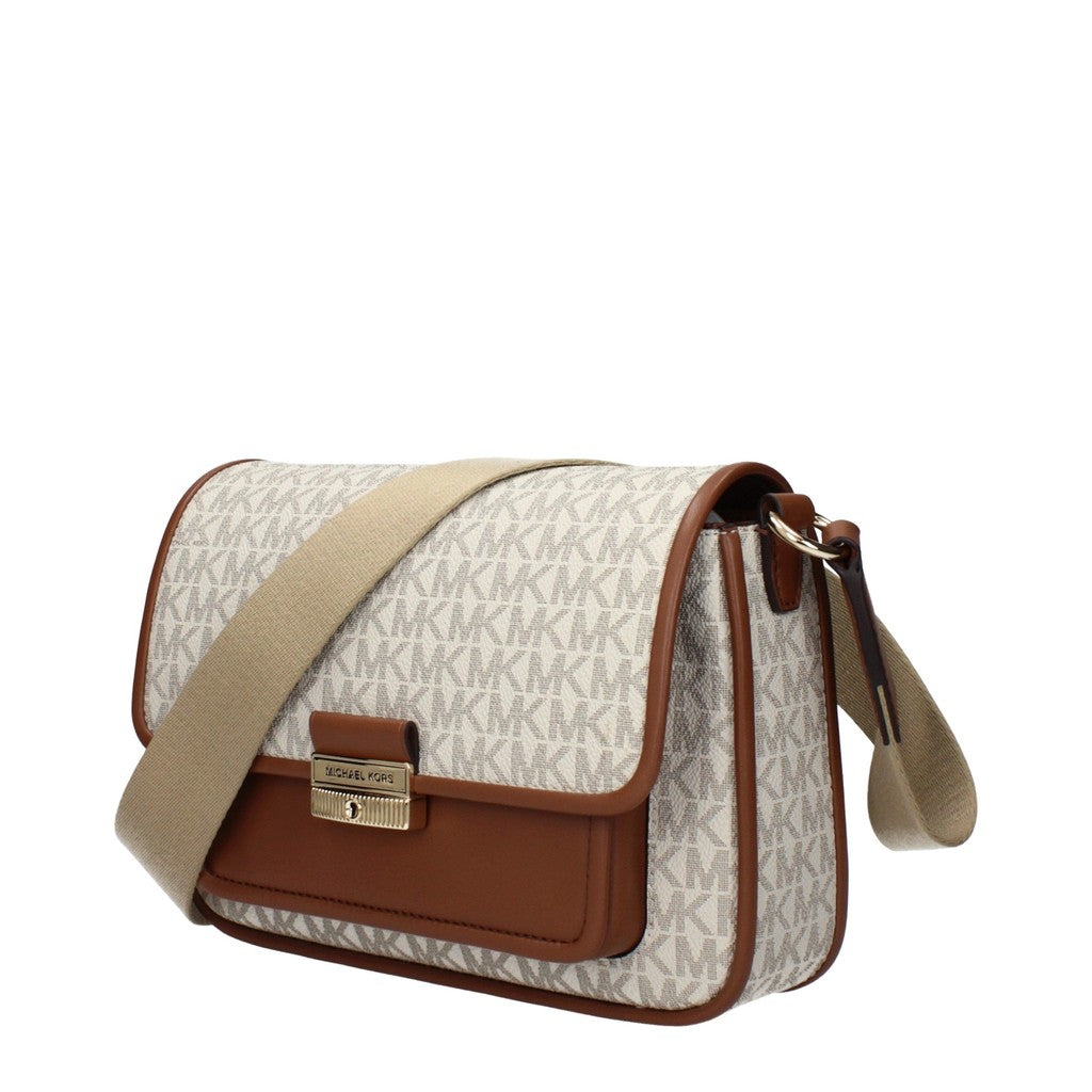 Michael Kors Bradshaw Crossbodytas met drukknoop – Beige / Bruin