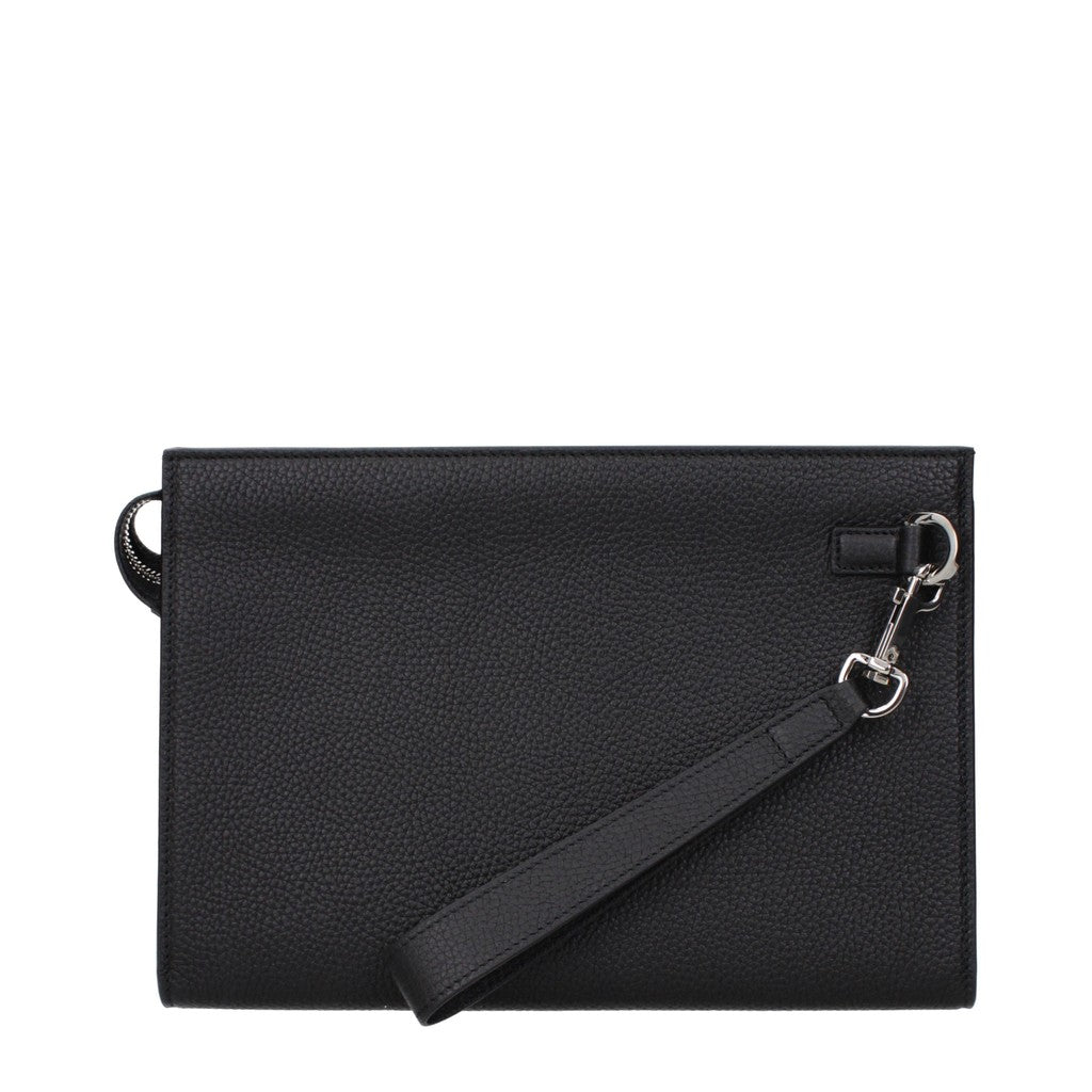 Gucci Clutch met zilverkleurige details – Zwart
