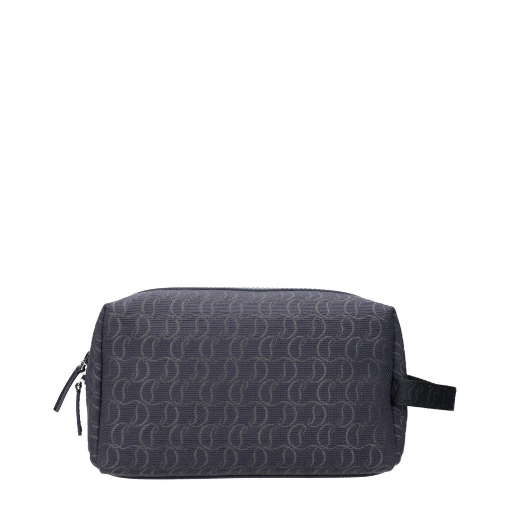 Christian Louboutin Toilettas van stof en leer – Grijs