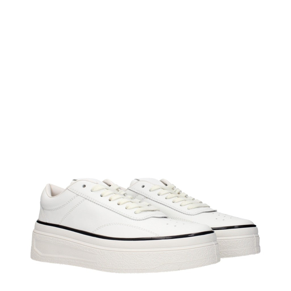 Jil Sander Sneakers met rubberen zool en ronde neus – Wit