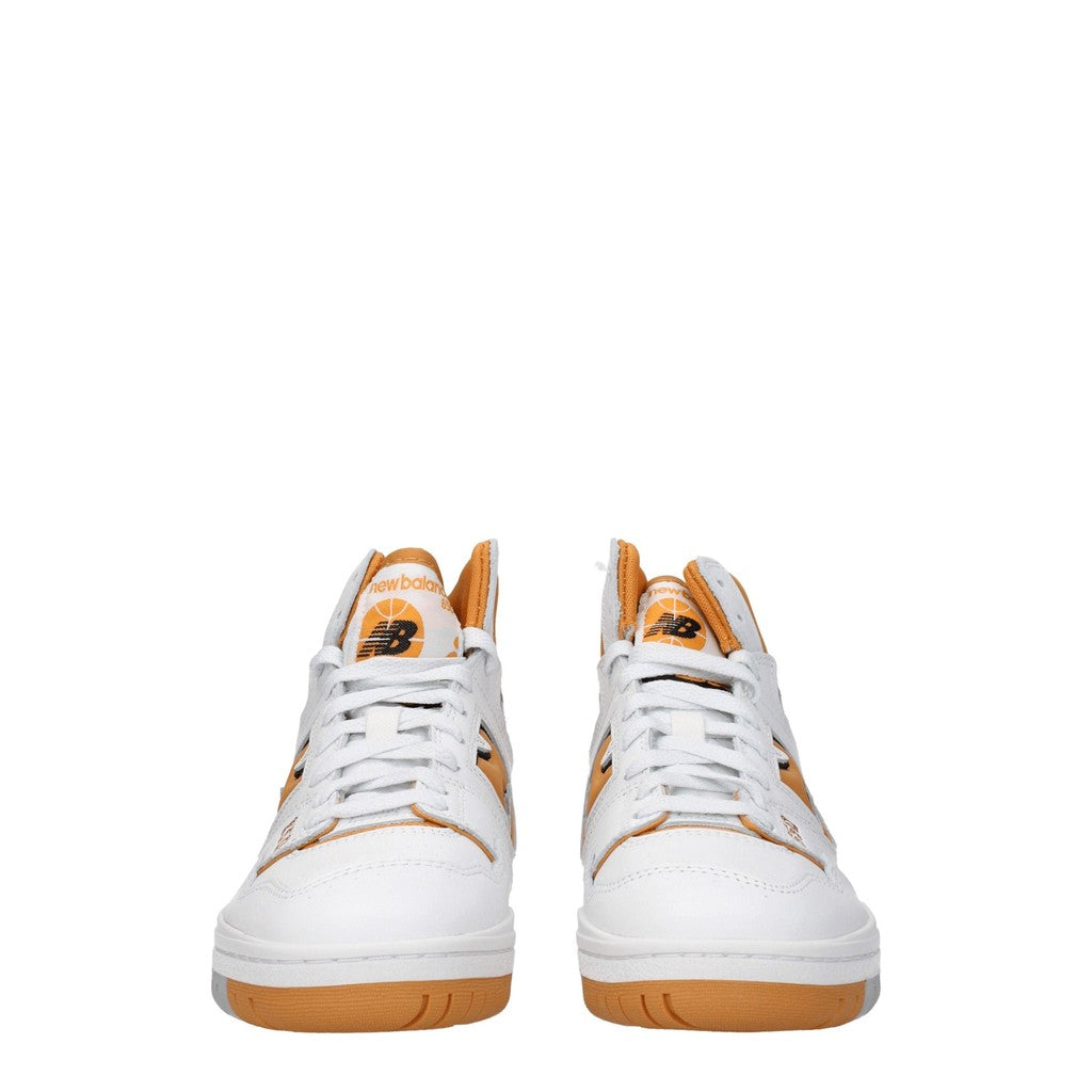 New Balance 650 Sneakers van leer en stof – Wit / Oranje