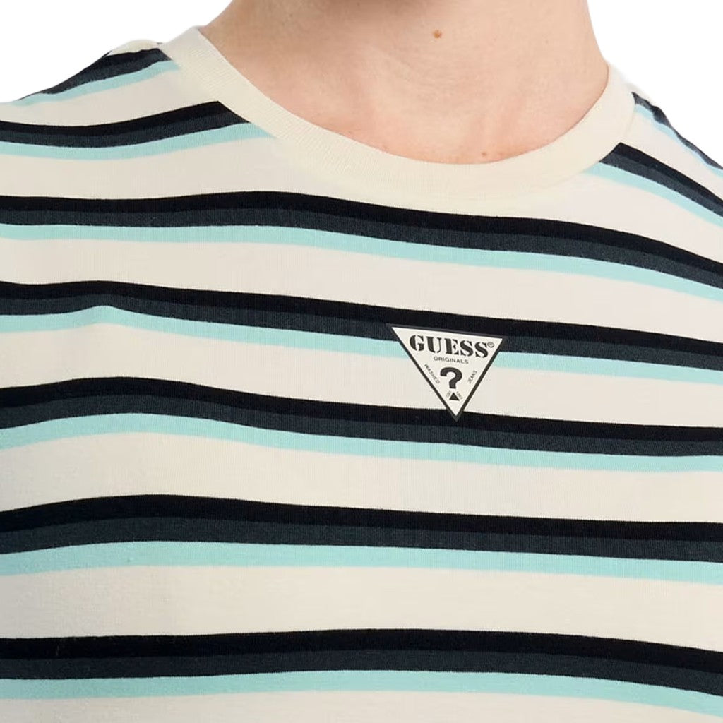 Guess T-shirt met strepen – Beige