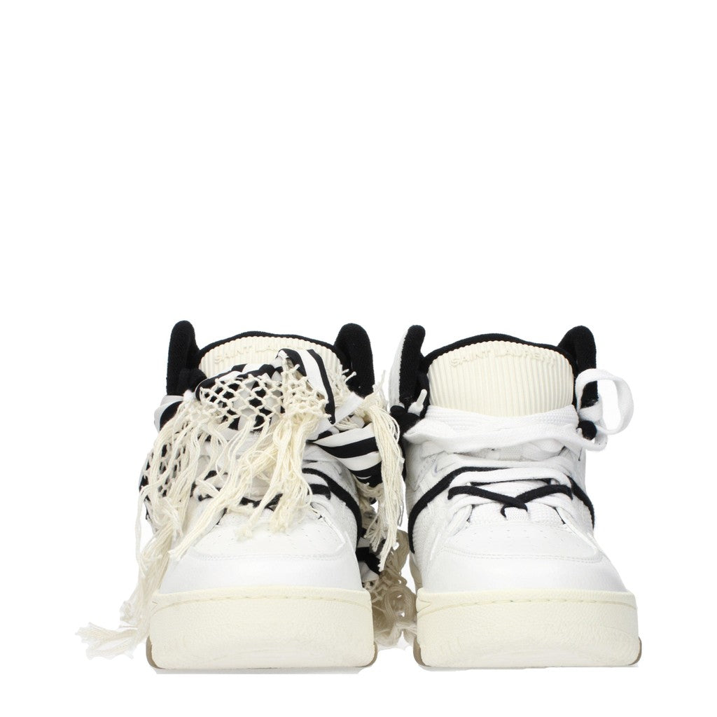 Saint Laurent Sneakers met vetersluiting – Wit / Zwart