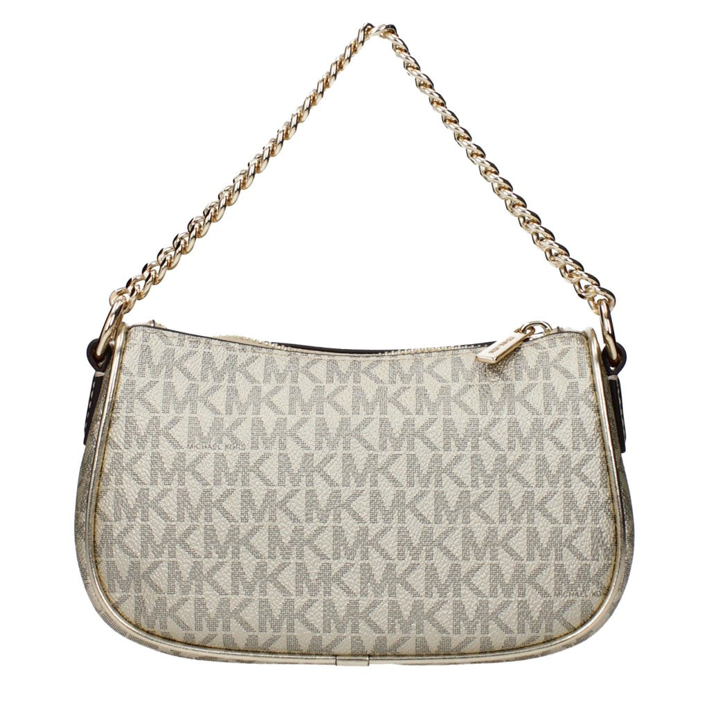 Michael Kors Carmela Crossbodytas van stof en leer – Goud
